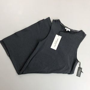 EMERSON FRY Sleeveless Sweatshirt Dress XXS NWT $188 Raw Edge Navy BlueChic and